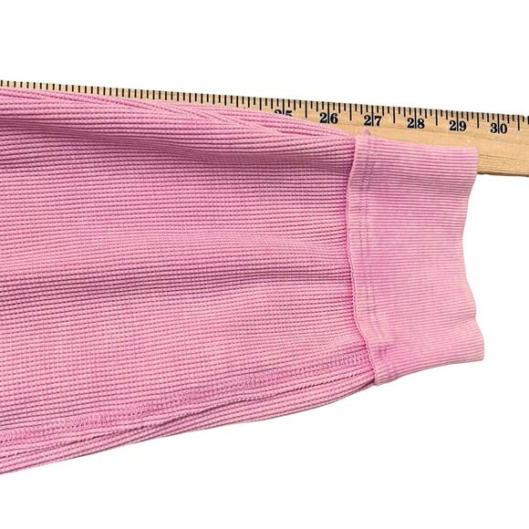 Sunnyside By Sundry Waffle Knit Joggers Small Pink Casual Loungewear Cozy Cotton - Picture 8 of 8